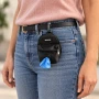 TAGOON Mini Dog Treat Pouch with Poo Bag Holder – Black