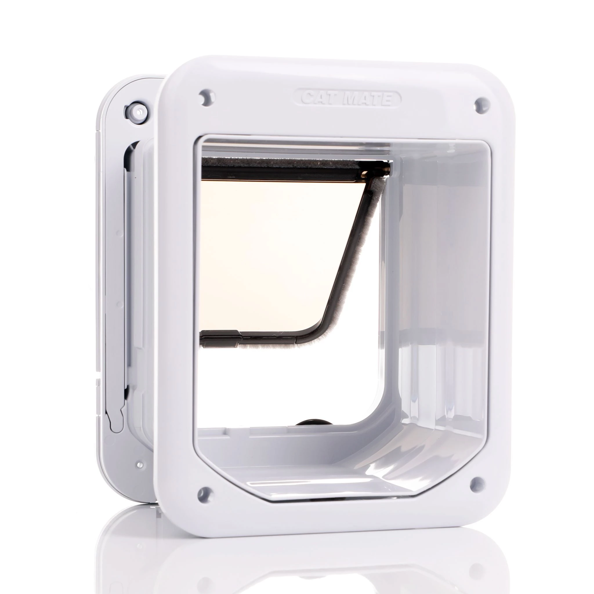 Cat Mate 50mm tunnel extension wall liner fitted to a Cat Mate cat flap
