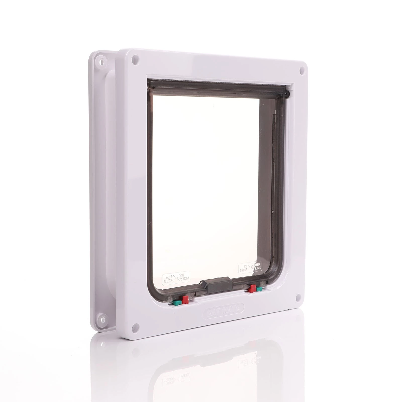 Cat Mate 221W Large White Cat Flap Cat Mate 221W large white cat flap with 4-way locking system
