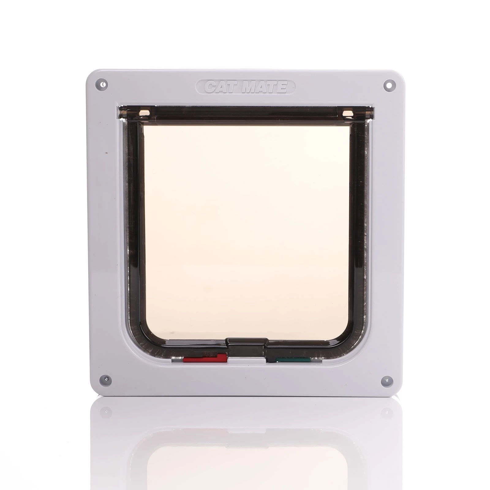 Cat Mate 309 white 4-way locking cat flap for thin doors and panels