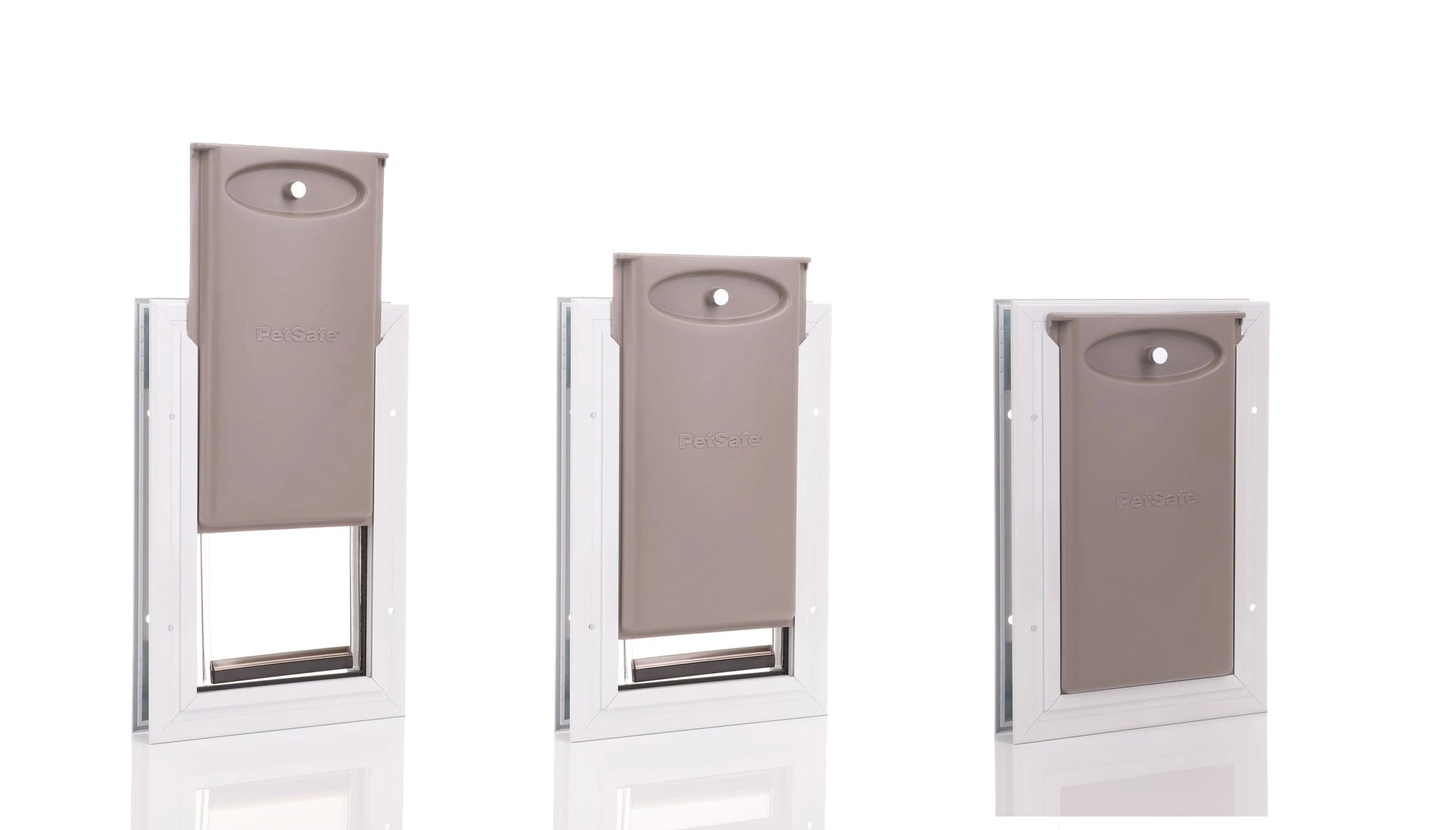 Internal panel for locking the small dog door from PetSafe