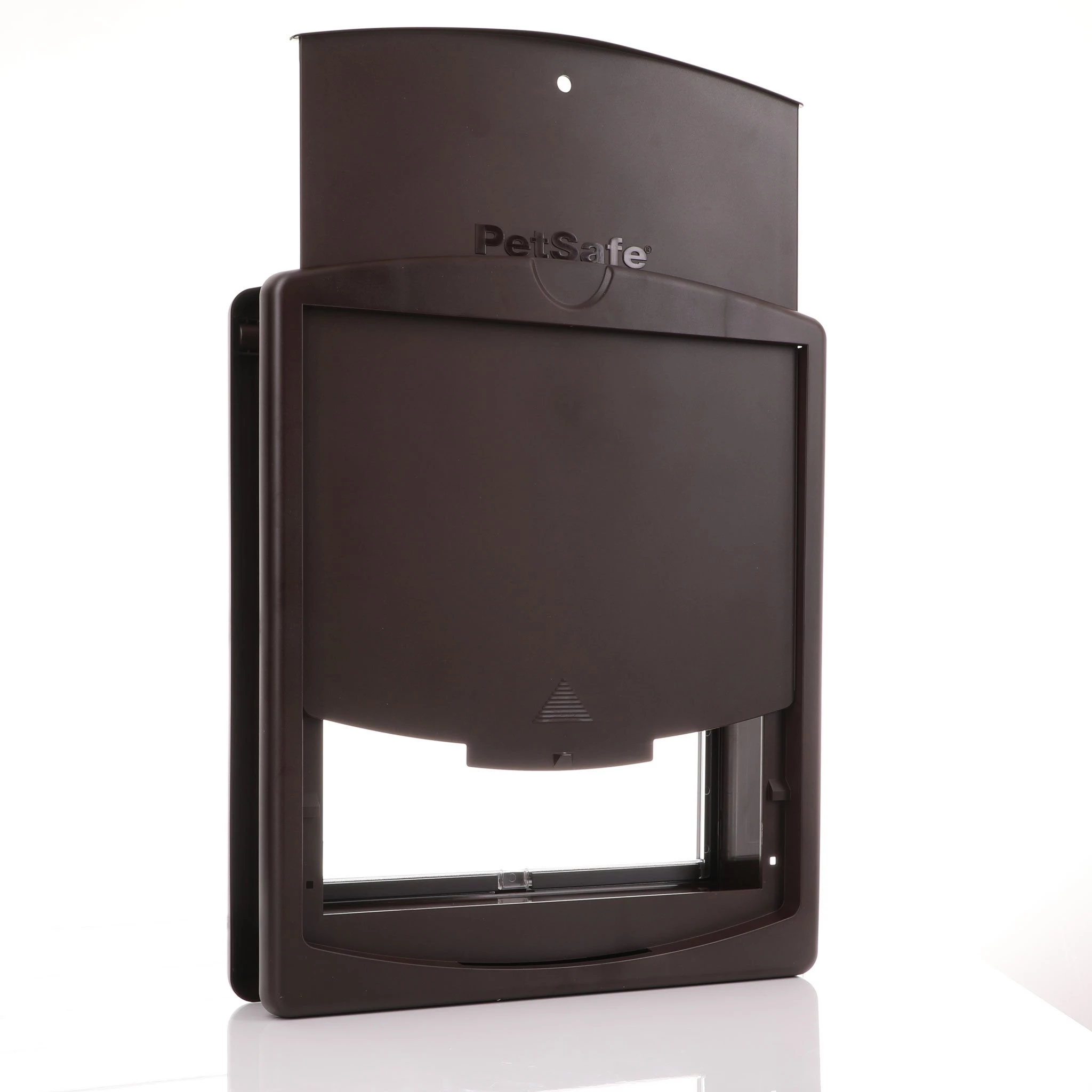 Internal view of PetSafe Staywell 775 large brown dog door with slide-in closing panel