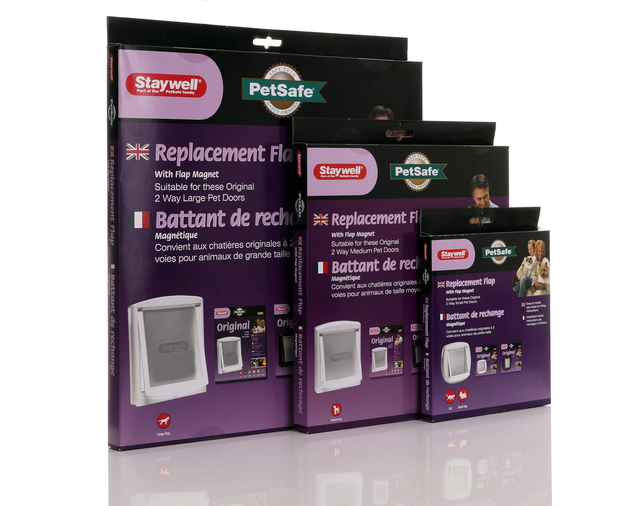 Replacement dog door flaps for PetSafe Staywell and Dog Mate by Closer Pets