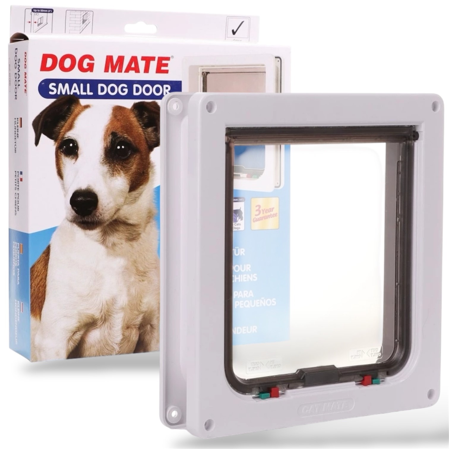 Dog Mate Small Dog Flap White 221wd