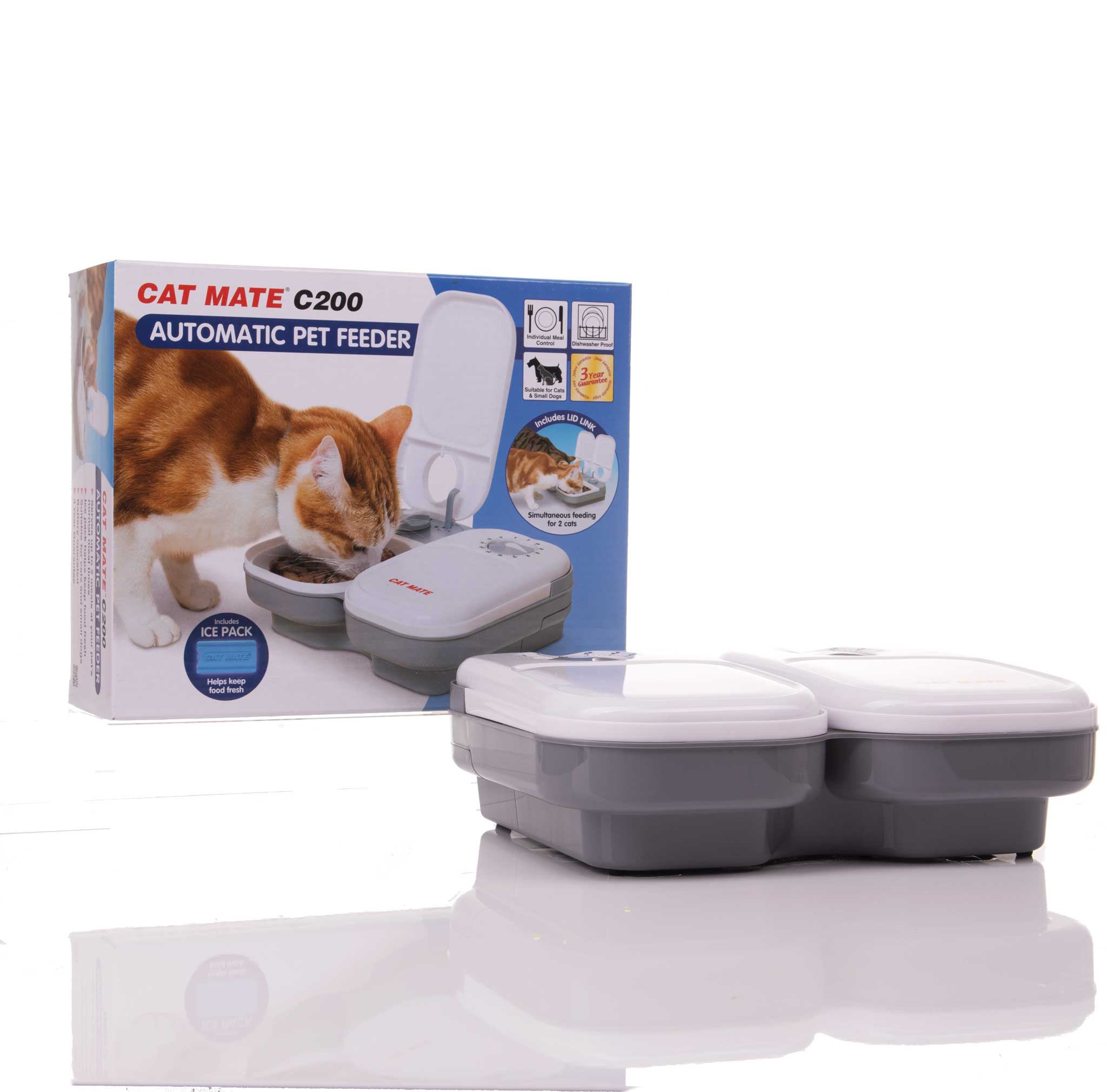Cat Mate C200 2-Meal Automatic Pet Feeder - RobotShop