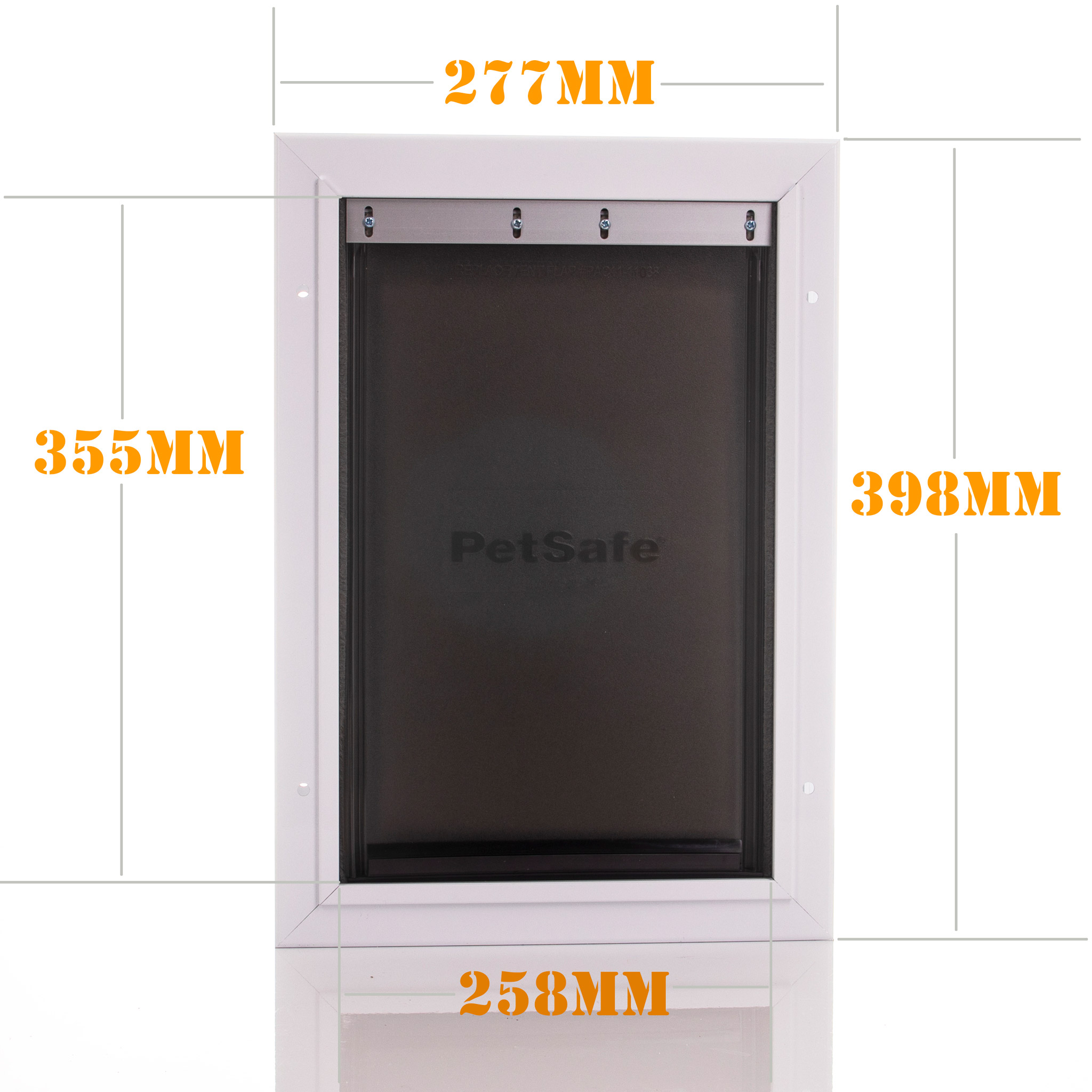Outer frame size of the medium extreme weather door 277mm x 398mm