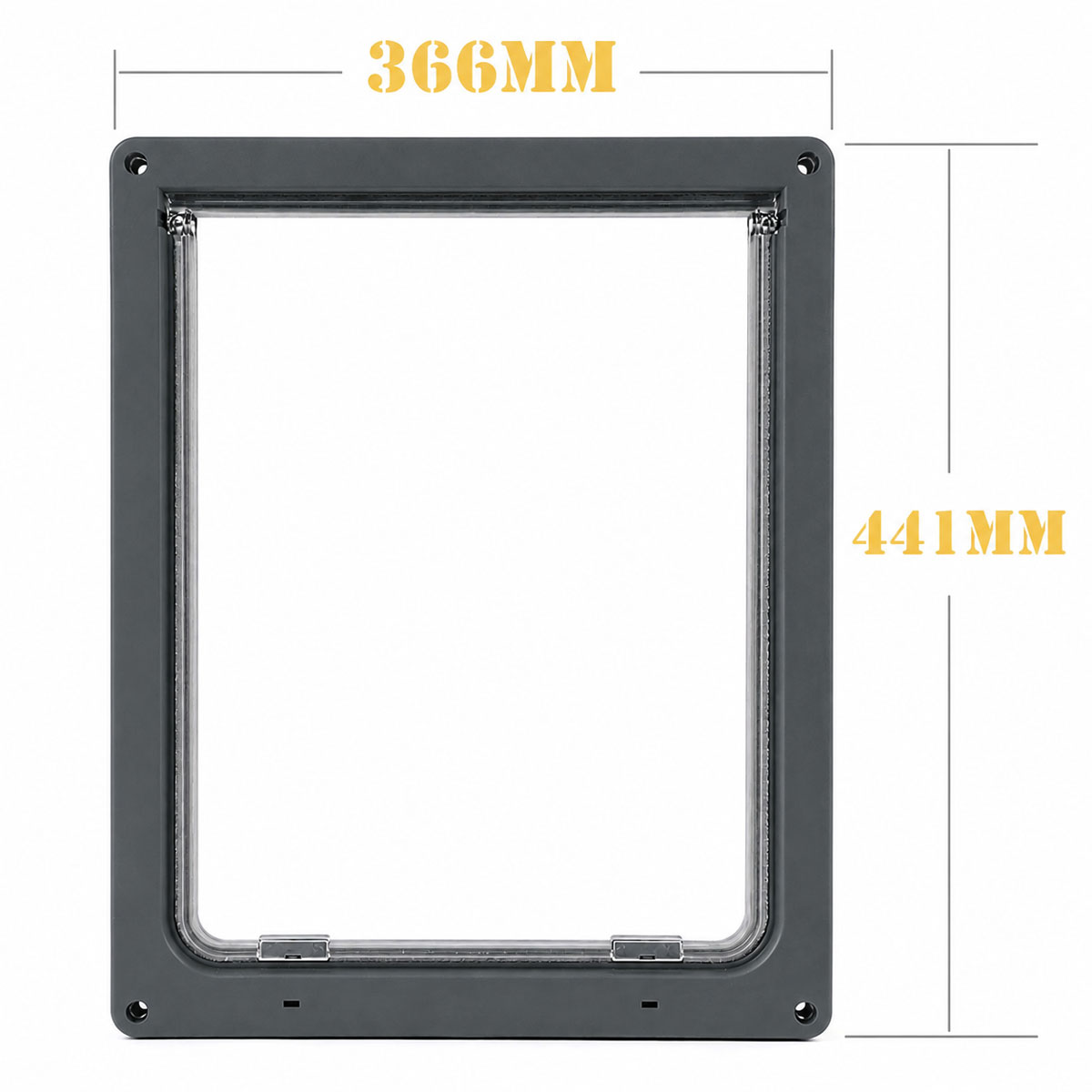 Dog Mate 216G large grey dog door by Closer Pets showing frame flap and locking panel