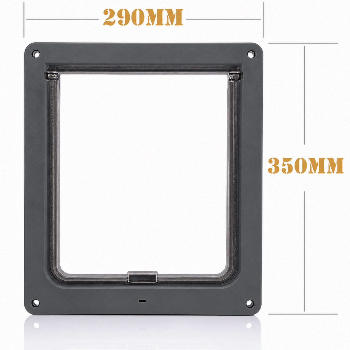 Dog Mate 215G medium grey dog door by Closer Pets with clear flap and locking panel